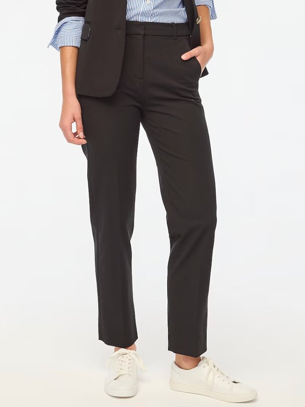J. Crew Kallie Straight-Leg High Rise Pants Black Size 16 NWT